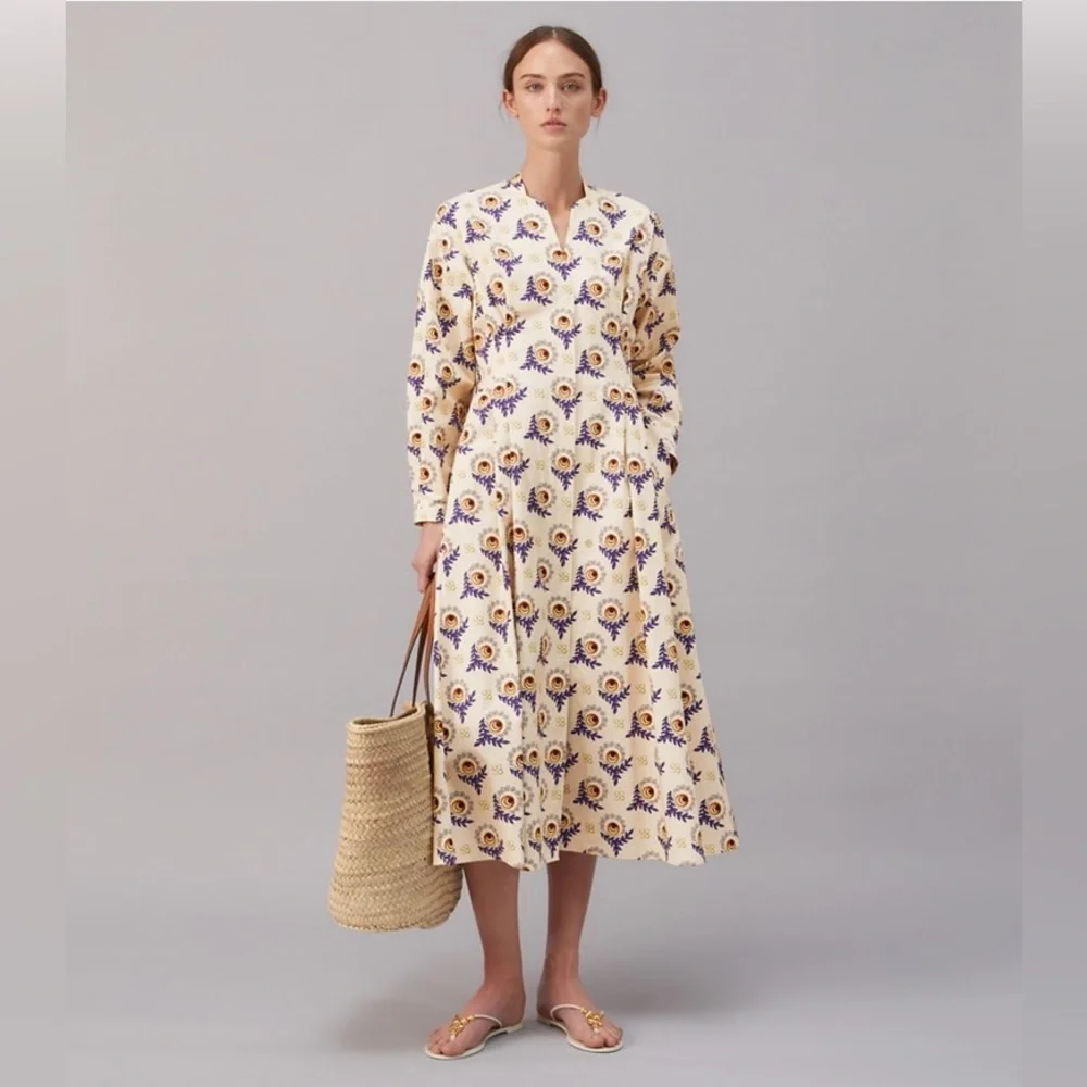 NWT $528 Tory Burch Cotton Poplin Shirtdress